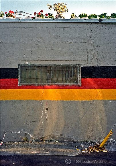 Flower Pots and Colored Stripes