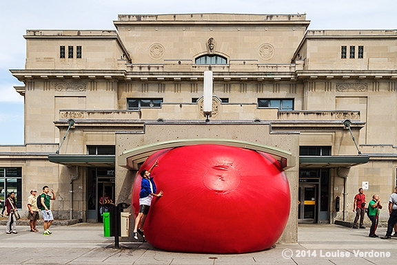 Red Ball at Jean-Talon Train Station 1