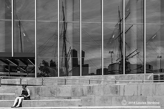 Reader Around a Building