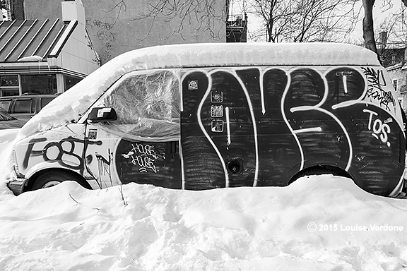 Snowed-in Graffiti Van