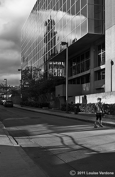 Rollerblader in the Light