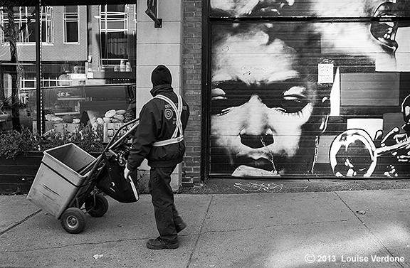 Street Sweeper and Musicians