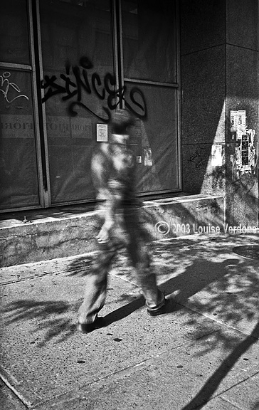 Blurred Man and Graffiti
