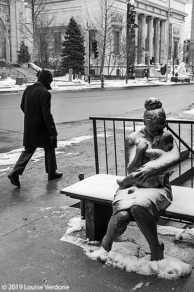 Around a Sculpture in the Snow