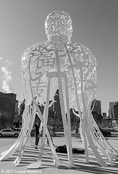 Lying Under a Sculpture