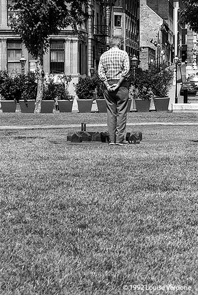 Standing Above a Scullpture