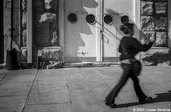 Blurred Woman and Circles