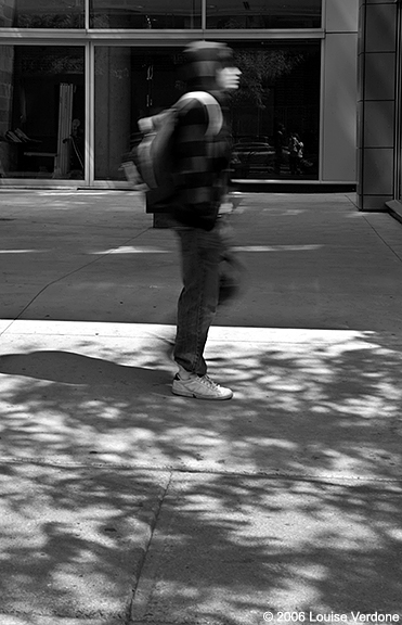 Blurred Man and Shadows