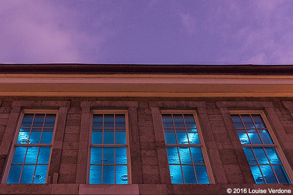 Blue windows and Violet Sky