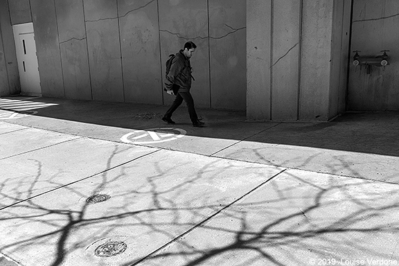 Ombres sur trottoir