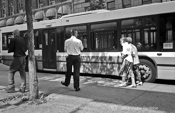 Ombres sur autobus