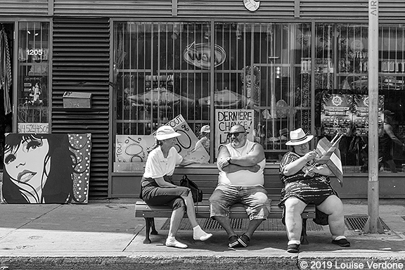 Trio sur un banc