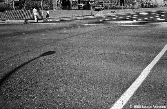 Pedestrians and Dog