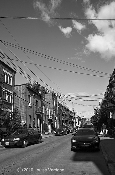 Wires and Man with Bags