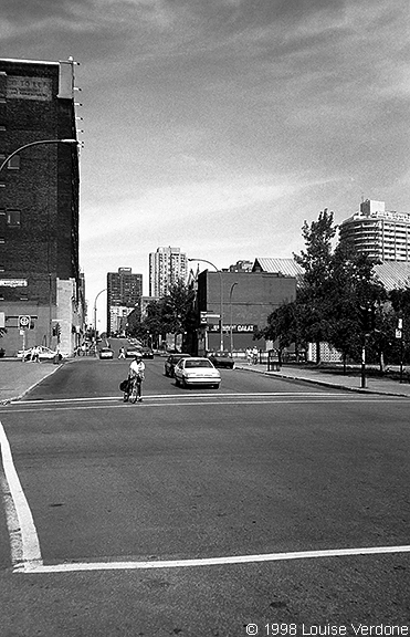 Lines and cyclist