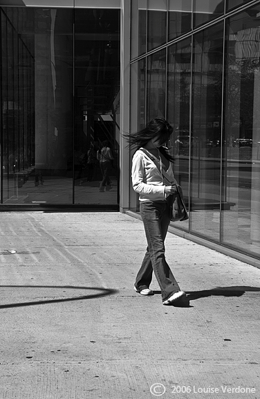 Woman With Wind Swepted Hair