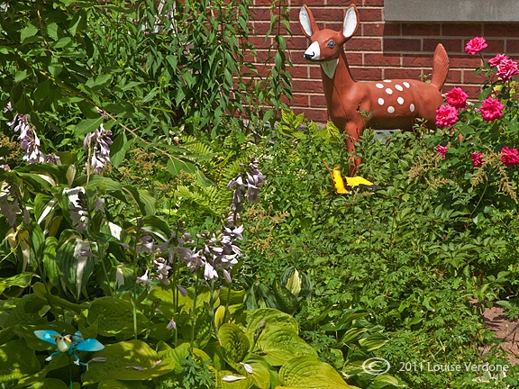 Bambi and garden decorations