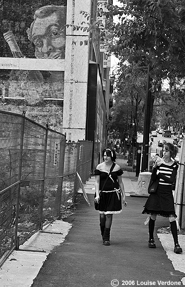 Goth Women on the Sidewalk